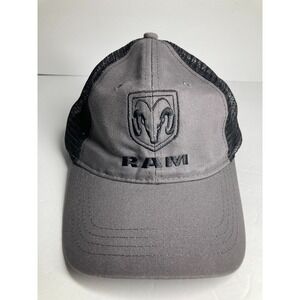 Dodge Ram‎ Cap Hat Gray Black Mesh Adjustable Embroidered American Trucks